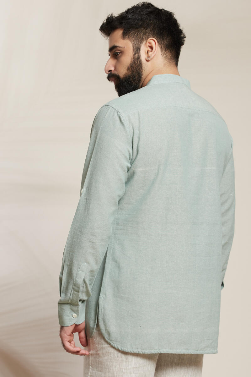 Green Handcrafted Cotton Shirt