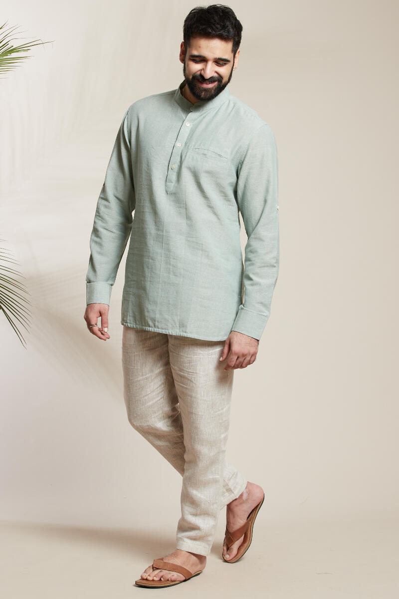 Green Handcrafted Cotton Shirt