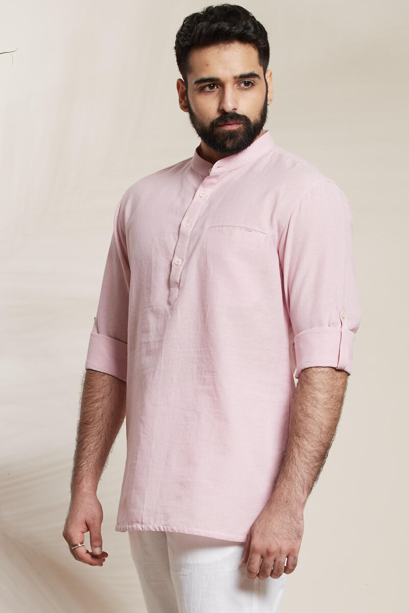 Pink Handcrafted Cotton Shirt