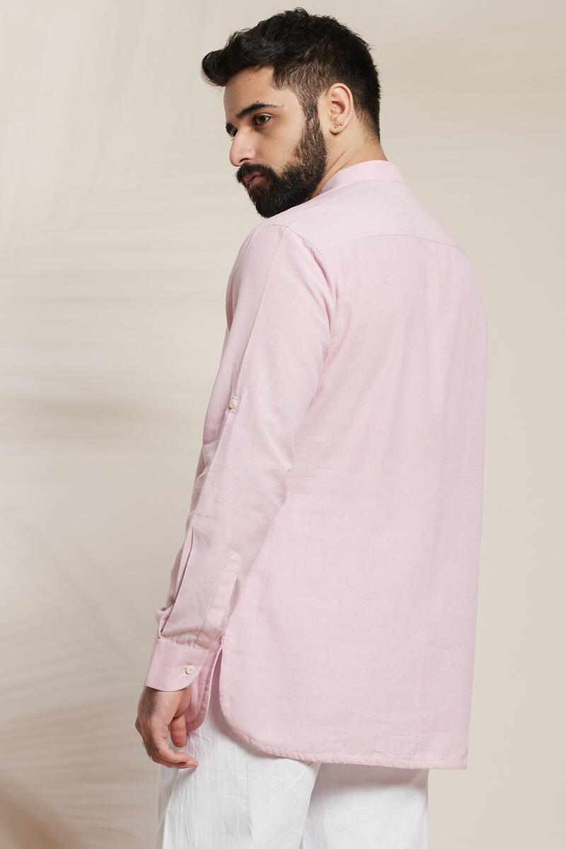 Pink Handcrafted Cotton Shirt