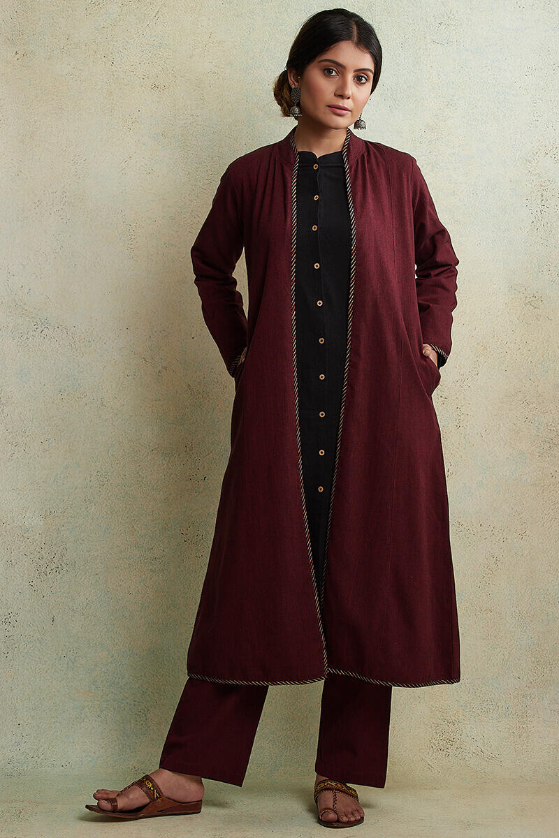 Ajrak Block Printed Cotton Long Jacket