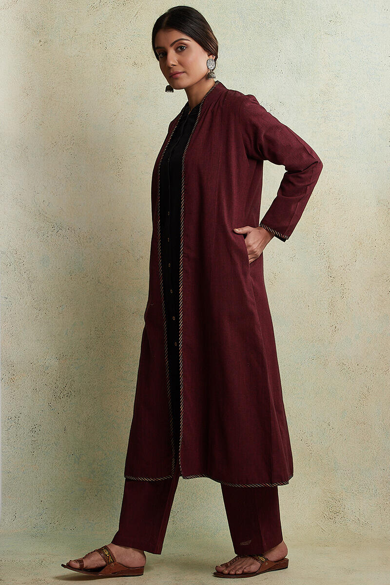 Ajrak Block Printed Cotton Long Jacket