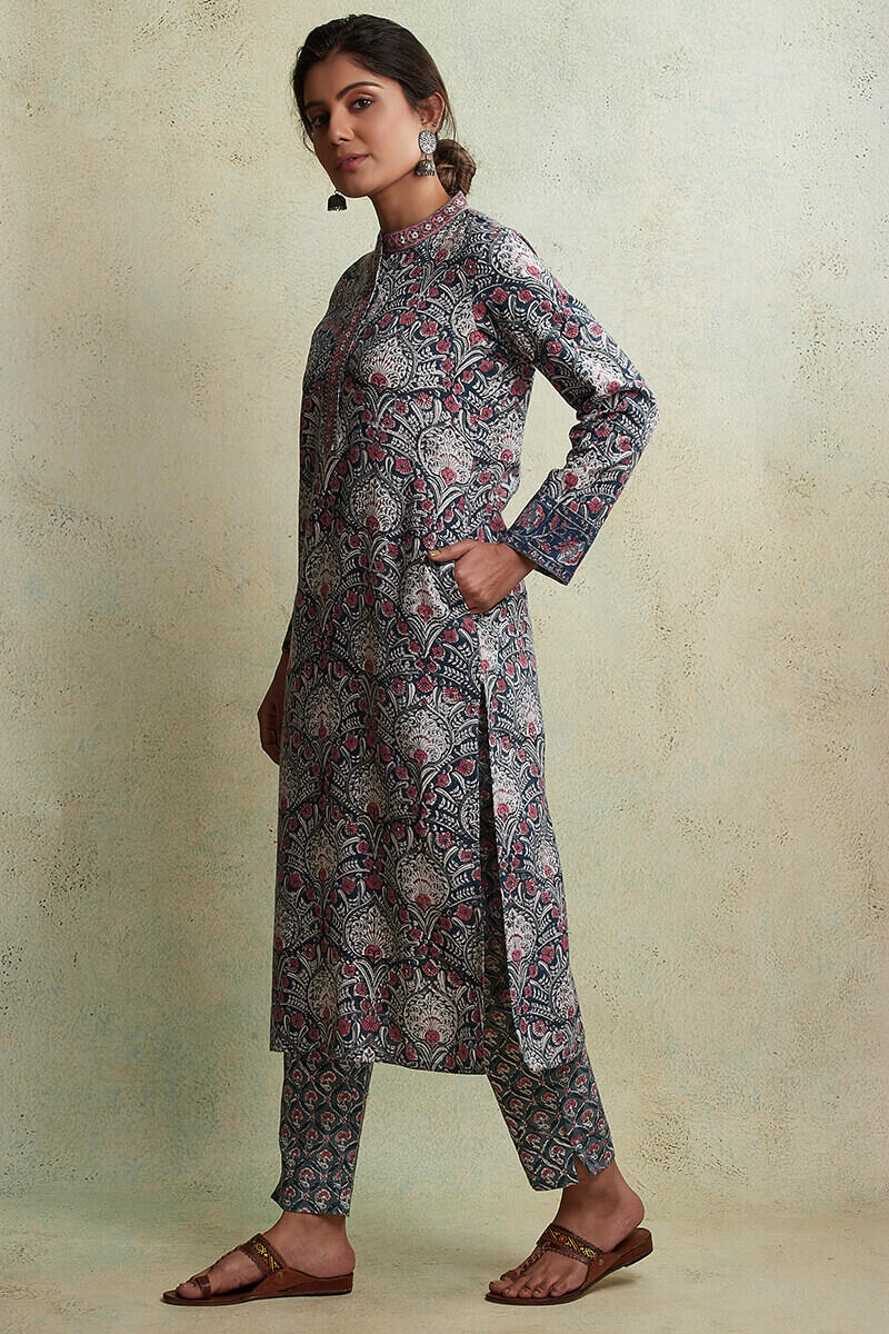 Sanganeri Block Printed Straight Cotton Kurta