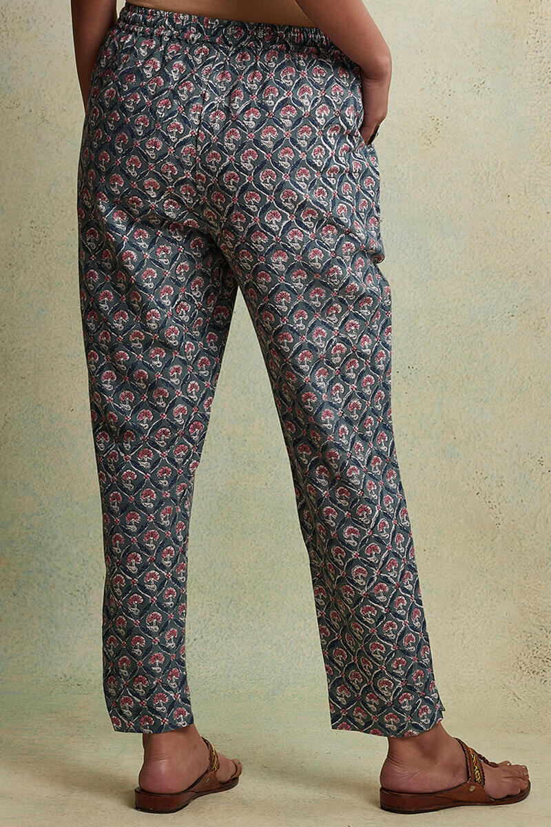 Sanganeri Block Printed Cotton Narrow Pants